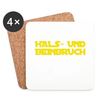 ich wünsche viel Glück - Untersetzer (4er-Set) - Weiß - Vorne