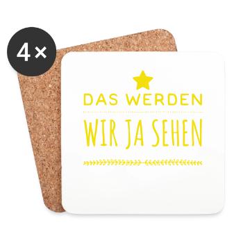 mal sehen - Untersetzer (4er-Set) - Weiß - Vorne