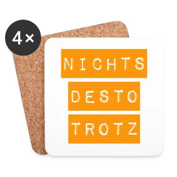 trotz allem - Untersetzer (4er-Set) - Weiß - Vorne