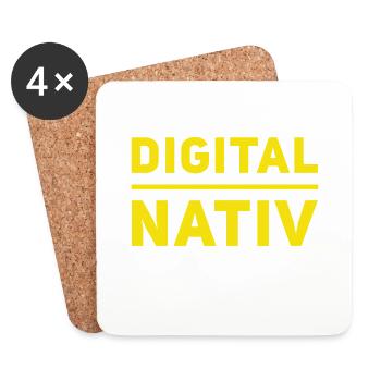 so sieht ein digital nativ aus - Untersetzer (4er-Set) - Weiß - Vorne