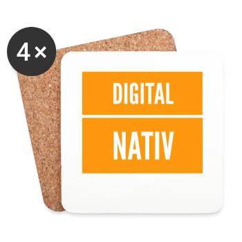 vor dir steht ein digital nativ - Untersetzer (4er-Set) - Weiß - Vorne