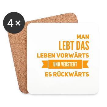 Lebenserfahrung ist super - Untersetzer (4er-Set) - Weiß - Vorne