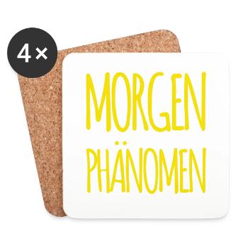 vor dir steht ein Frühaufsteher - Untersetzer (4er-Set) - Weiß - Vorne