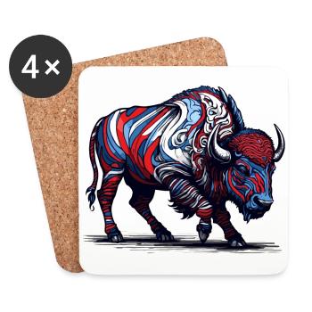 Color Buffalo - Untersetzer (4er-Set) - Weiß - Vorne