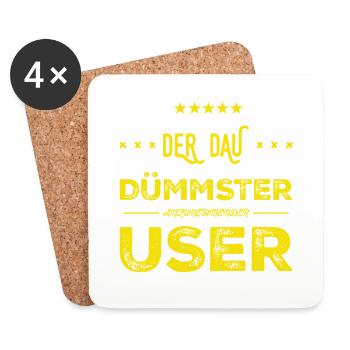 ich liebe den Dau - Untersetzer (4er-Set) - Weiß - Vorne