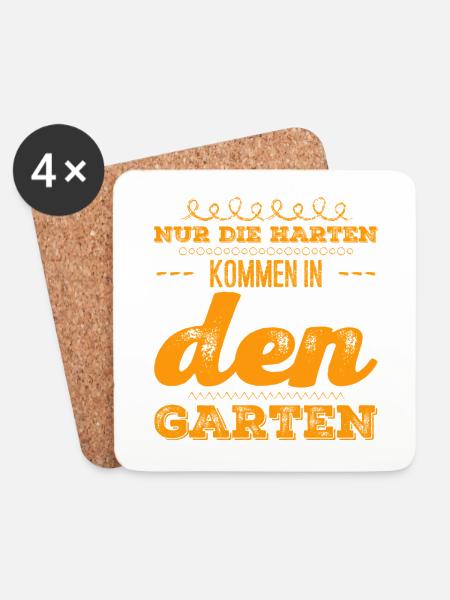 nur die Harten kommen in den Garten - Untersetzer (4er-Set) - Weiß