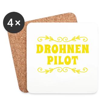 Drohnen sind super - Untersetzer (4er-Set) - Weiß - Vorne