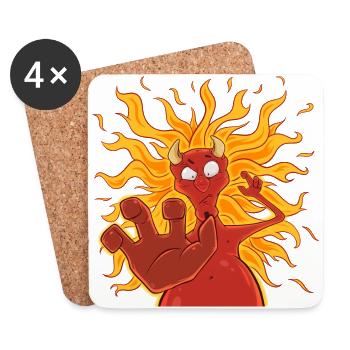 Satan wants you! - Coasters (set of 4) - white - Front