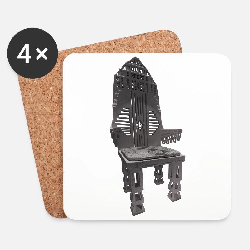 AMBIGUOUS THRONE - Coasters (set of 4) - white