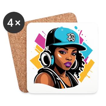 R&B Singer - Coasters (set of 4) - white - Front