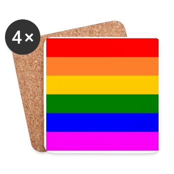 LGBT rainbow flag - Coasters (set of 4) - white - Front