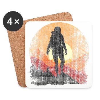Femme Aime Randonnée Randonnée Randonnée - Dessous de verre (lot de 4) - blanc - Devant