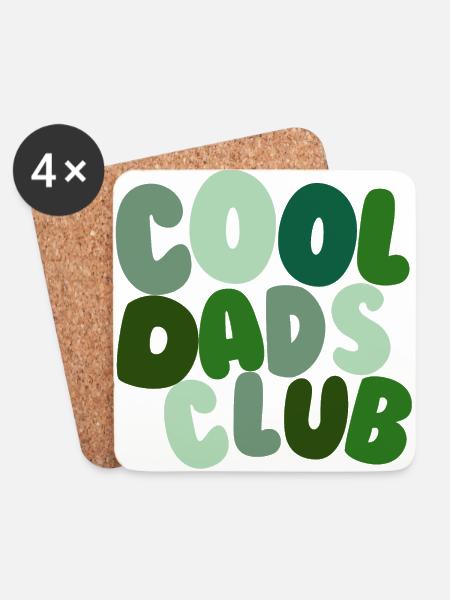 Cool Dads Club Grün - Untersetzer (4er-Set) - Weiß