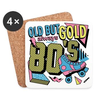 Old but always Gold the 80s - Untersetzer (4er-Set) - Weiß - Vorne