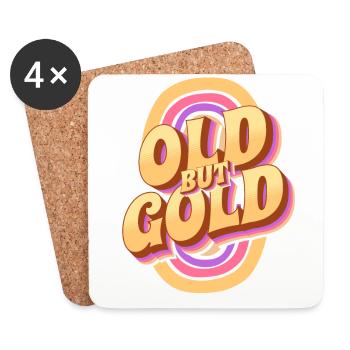 Old but Gold Retro - Untersetzer (4er-Set) - Weiß - Vorne