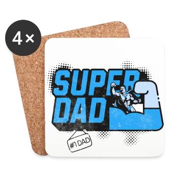 Super Dad - Coasters (set of 4) - white - Front