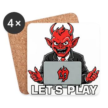 Red Devil - Coasters (set of 4) - white - Front