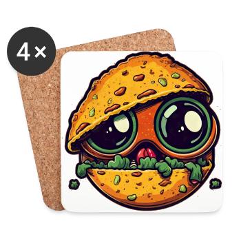 Burger Time - Coasters (set of 4) - white - Front