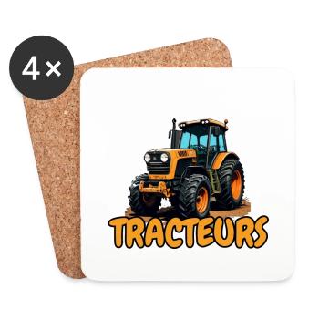 Risque de parler de tracteurs a tout Moment - Dessous de verre (lot de 4) - blanc - Devant