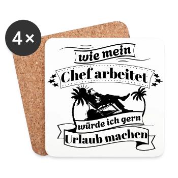 The way my works I would like to go - Coasters (set of 4) - white - Front