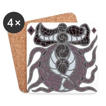 Anarchy of energy. Chaos determines harmony. - Coasters (set of 4) - white - Front