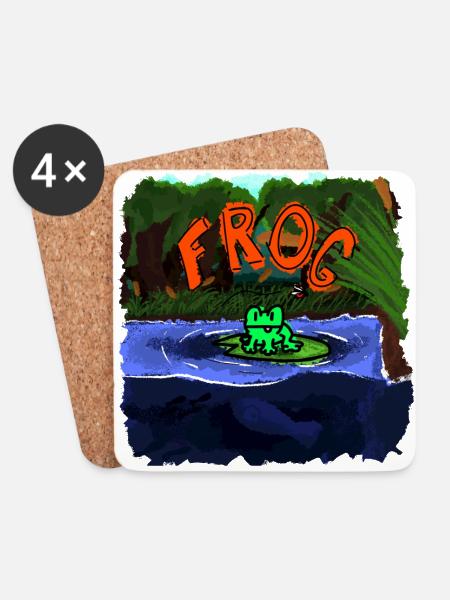 FROG - Untersetzer (4er-Set) - Weiß
