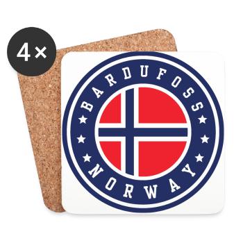 Bardufoss, Norvège - Dessous de verre (lot de 4) - blanc - Devant