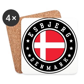 Esbjerg Denmark - Coasters (set of 4) - white - Front