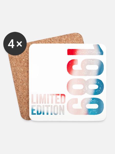 1989 Birthday Gift 1989 Limited Edition - Coasters (set of 4) - white