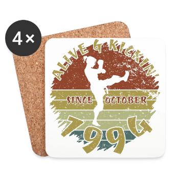 30. Geburtstag Alive and kickin since 10/1994 - Untersetzer (4er-Set) - Weiß - Vorne
