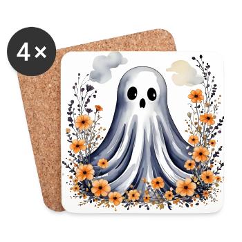 Cute little ghost - Coasters (set of 4) - white - Front