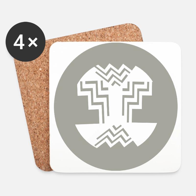 Circular-Inner-design - Coasters (set of 4) - white