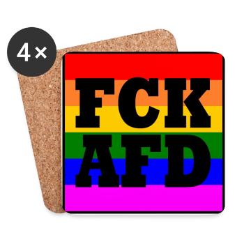 Fck afd - Untersetzer (4er-Set) - Weiß - Vorne