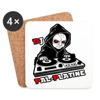 DJ PAL-PLATINE ! (cinéma, film, musique) - Dessous de verre (lot de 4) - blanc - Devant