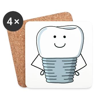 Implant crown - Coasters (set of 4) - white - Front