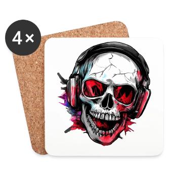 DJ Skull: Sound of the Dead - Coasters (set of 4) - white - Front