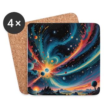 a little bit in space - Untersetzer (4er-Set) - Weiß - Vorne