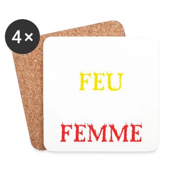 TOUTE FEU TOUTE FEMME - Dessous de verre (lot de 4) - blanc - Devant