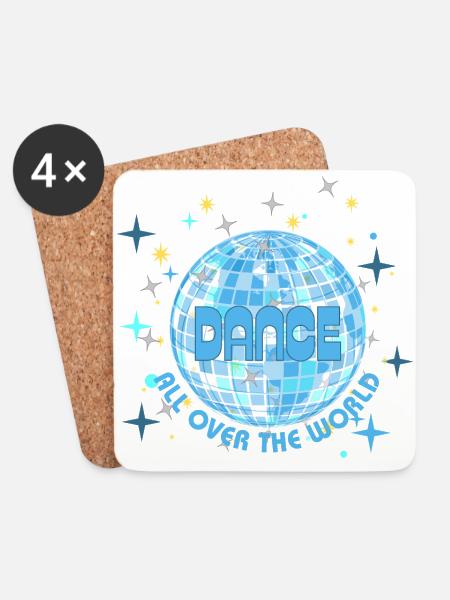 Dance all over the world - Untersetzer (4er-Set) - Weiß