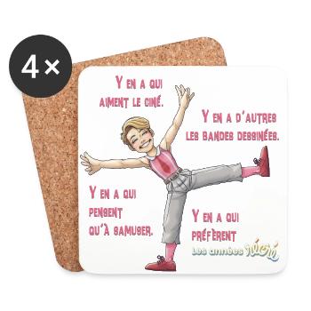 Y en a qui - Dessous de verre (lot de 4) - blanc - Devant