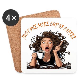 Just another cup of coffee - Coasters (set of 4) - white - Front