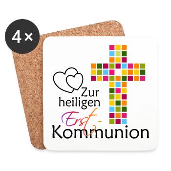 For Holy First Communion 2025 1 - Coasters (set of 4) - white - Front