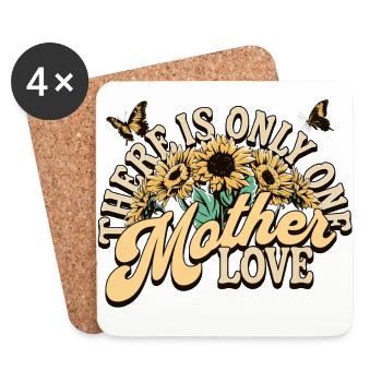 There is only one Mother Love - Untersetzer (4er-Set) - Weiß - Vorne