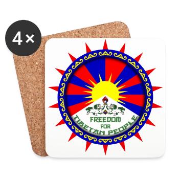 free tibet logo - Coasters (set of 4) - white - Front