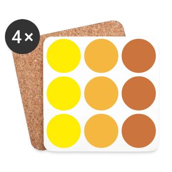 dots - Punkte - Untersetzer (4er-Set) - Weiß - Vorne
