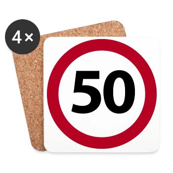50 Birthday - Coasters (set of 4) - white - Front