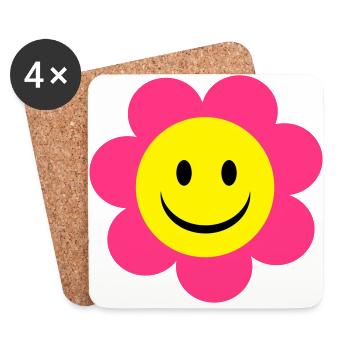 Blume - Untersetzer (4er-Set) - Weiß - Vorne