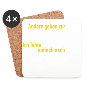Therapie Borkum - Untersetzer (4er-Set) - Weiß - Vorne