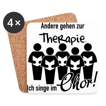 Therapie Chor - Untersetzer (4er-Set) - Weiß - Vorne