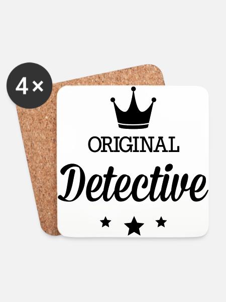 Original three star deluxe detective - Coasters (set of 4) - white